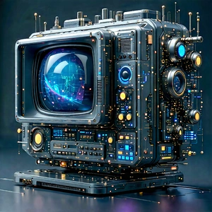 Tech Technical Illustration: Innovative Communication Tool Design With Futuristic Computer
