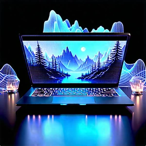 Laptop With Holographic Display With Laptop Computer