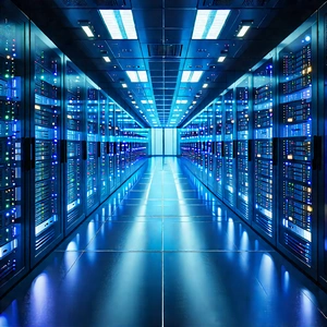 Futuristic Server Room With Image, There