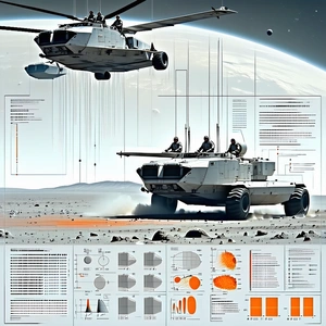 A Military Helicopter Is Flying Above A Tank, With The Tank Driving On A Dirt Road
