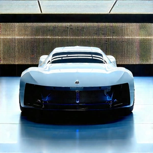 Automotive Technology In Manufacturing Facility With Sleek, Blue