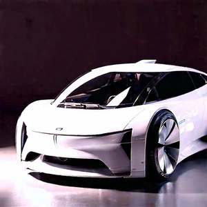 Innovative Electric Vehicle Design With White Parked