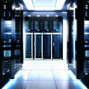 (futuristic:1.25) Server Room With Image, There