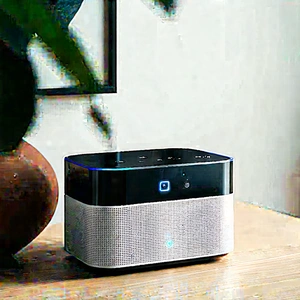 Smart Home Device With Digital Artwork With Small, Modern-looking