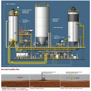 The Image Is A Blueprint Of A Large Industrial Plant, Featuring A Series Of Pipes And Tanks