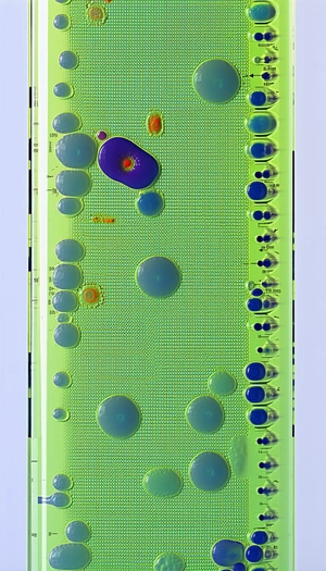 close-up green, three-dimensional object that
