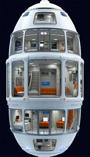 The Image Is A Computer-generated (cgi) Depiction Of A Futuristic Space Station