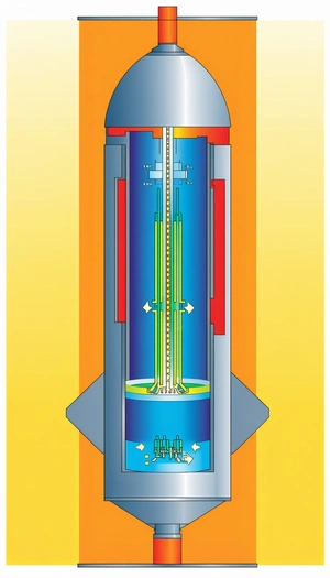 A Large, Cylindrical Structure With A Yellow Background