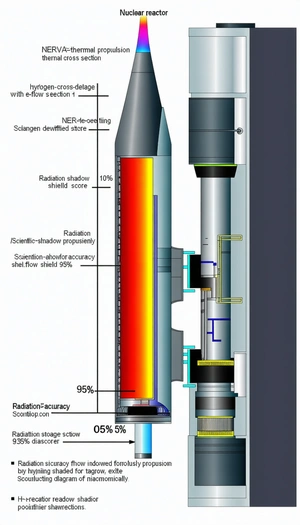 A Diagram Is Shown Of A Rocket Engine, With A Red Line Going Through The Center Of The Engine