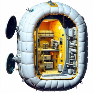 The Image Is A Computer-generated (cgi) Drawing Of A Space Station
