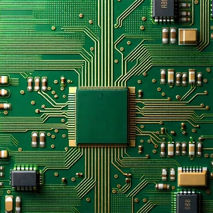 Tech Advertising Photography: Close-up of electronic circuit