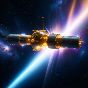 A Spacecraft, Possibly A Space Station, Floating In The Vastness Of Space