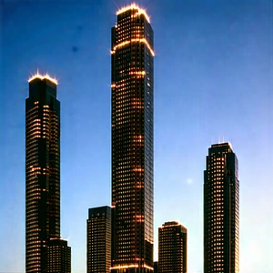 Urban 3D Render: Skyscraper with dramatic lighting