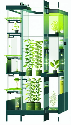 In The Image, There Is A Large Greenhouse Filled With Various Plants