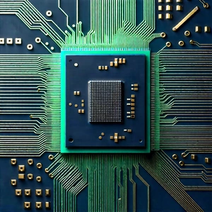 Close-up of microprocessor