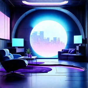 Futuristic Tech Startup Office With Image, There