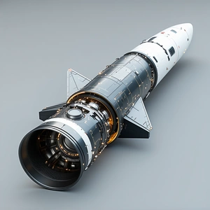 A Rocket Engine Is Shown In A Close-up View