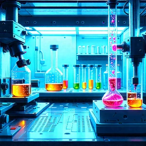 Educational Technology In (modern:1.45) Laboratory With Image, There