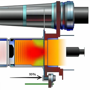 A Drawing Of A Machine Is Shown, With A Red Line Going Through The Center Of The Drawing