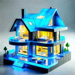 (futuristic:1.25) smart home