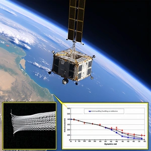 A Satellite In Space, With A Large Portion Of The Earth Visible Below It