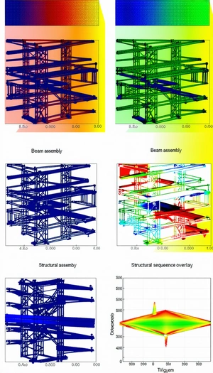 There Are Four Diagrams In The Image, Each Showing A Different Perspective Of A Building