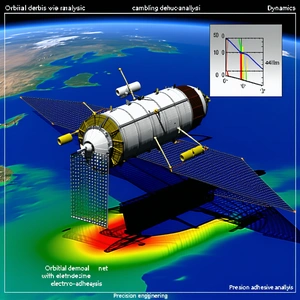 A Spacecraft, Possibly A Satellite, Flying Through The Sky