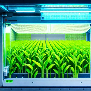 Agricultural Technology In Modern Laboratory With Greenhouse Large