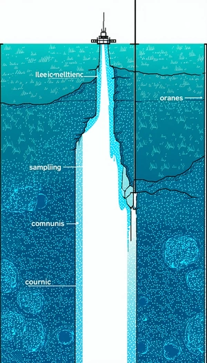 The Image Is A Cartoon Drawing Of A Large Iceberg With A Hole In The Middle