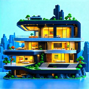 (futuristic:1.11) Smart Home With Large, Futuristic