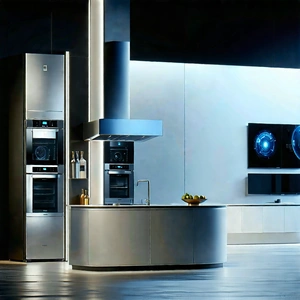 Tech Matte Painting: Innovative Smart Appliance Design With Large, Modern
