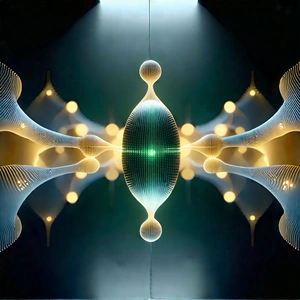 Artificial Intelligence Visualization With Close-up Light