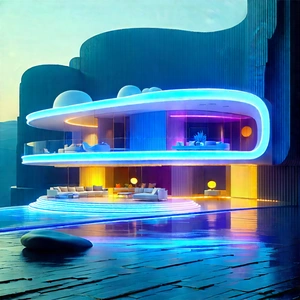 Futuristic Smart Home With Large, Modern-looking