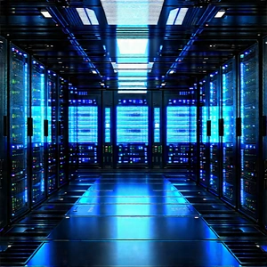 Futuristic Server Room With Image, There