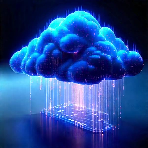 Cloud Computing Visualization With Cloudy Blue