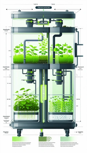 A Large, Multi-layered Greenhouse Filled With Various Plants