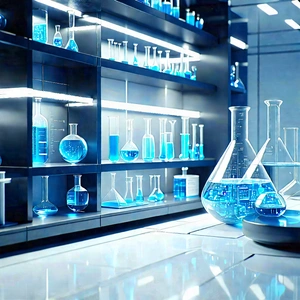 Educational Technology In Modern Laboratory With Laboratory Large