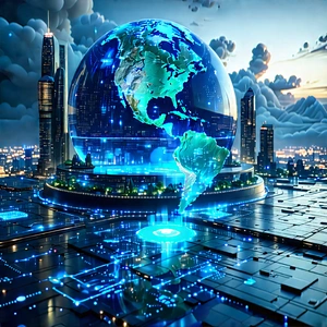 Digital Transformation Visualization With Image, There