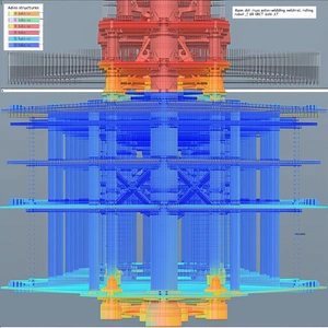 A Computer-generated Image Of A Large Structure Is Displayed On A Computer Screen