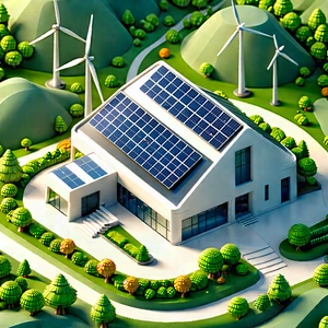 Innovative Renewable Energy Design With Large, White