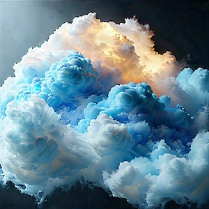Cloud Computing Visualization With Large, Colorful