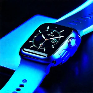 Smart Watch With User Interface With Black Silver