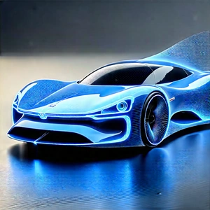 Innovative Electric Vehicle Design With Futuristic Blue