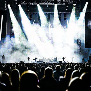 Urban Architectural Photography: Urban outdoor concert scene