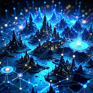 Blockchain Network Visualization With Image, There