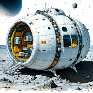 image, there large white spacecraft