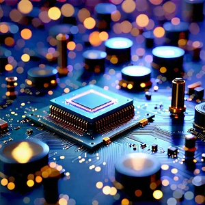 Close-up Of Sensor Array With Close-up Computer