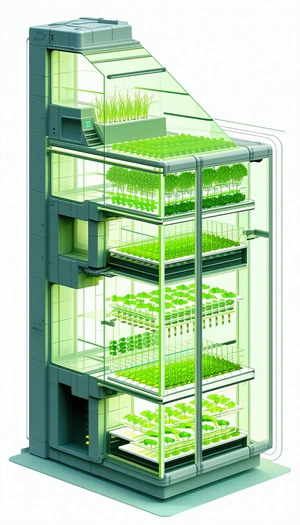 A Large Building Has A Greenhouse On The Top Floor