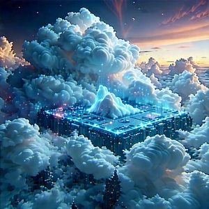Cloud Computing Visualization With Image, There