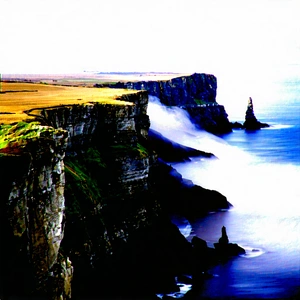 Nature Advertising Photography: Coastal Cliff During Foggy Morning With Beautiful Coastal